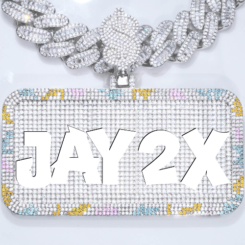 CUSTOM LETTER NECKLACE 3D COLORFUL SQUARE