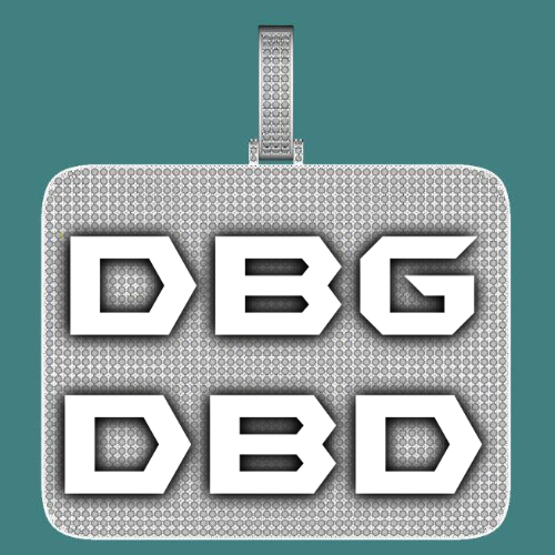 CUSTOM LETTER NECKLACE 3D BIG SQUARE