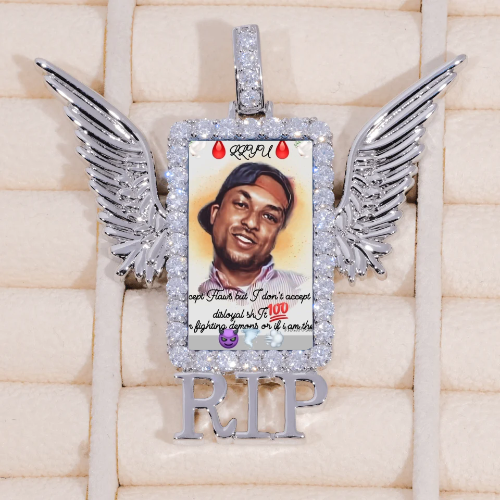 RIP WING 3D CUSTOM PICTURE PENDANT