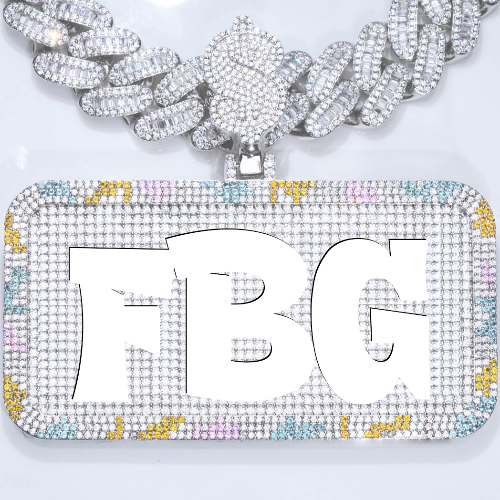 CUSTOM LETTER NECKLACE 3D COLORFUL SQUARE