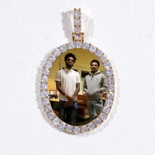 3D Oval Custom Picture Pendant