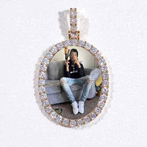 3D Oval Custom Picture Pendant