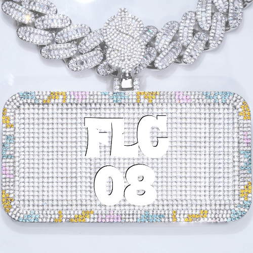 CUSTOM LETTER NECKLACE 3D COLORFUL SQUARE
