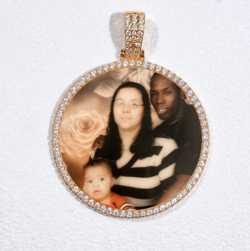 MEDIUM 3D CIRCLE CUSTOM PICTURE PENDANT