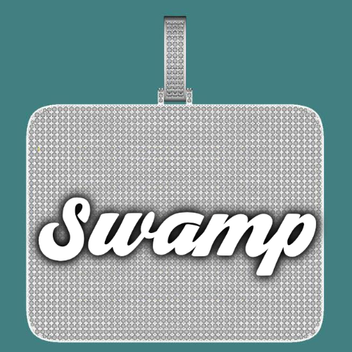 CUSTOM LETTER NECKLACE 3D BIG SQUARE