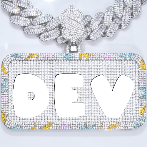 CUSTOM LETTER NECKLACE 3D COLORFUL SQUARE