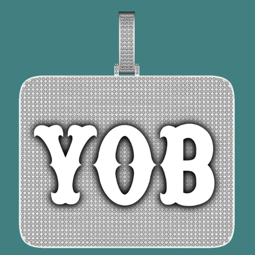 CUSTOM LETTER NECKLACE 3D BIG SQUARE