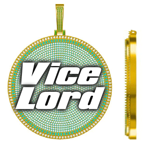 CUSTOM LETTER NECKLACE 3D BIG DISC