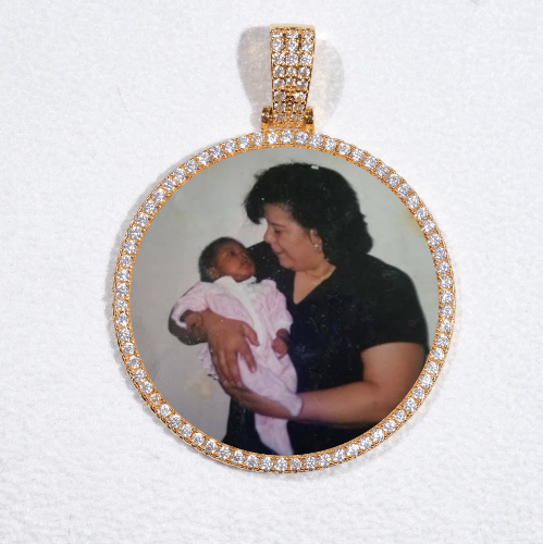 MEDIUM 3D CIRCLE CUSTOM PICTURE PENDANT