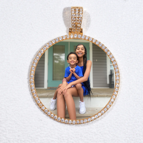 MEDIUM 3D CIRCLE CUSTOM PICTURE PENDANT