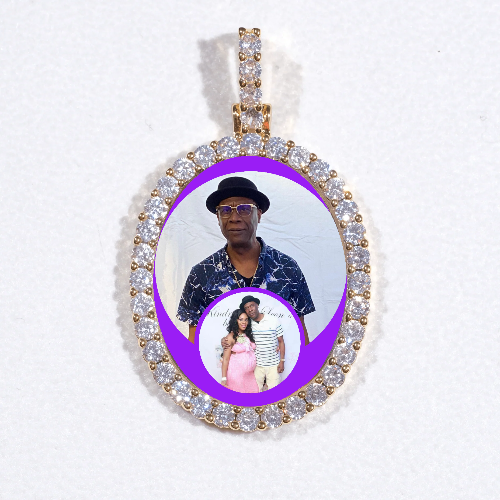 3D Oval Custom Picture Pendant