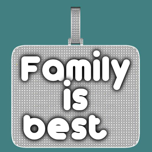 CUSTOM LETTER NECKLACE 3D BIG SQUARE