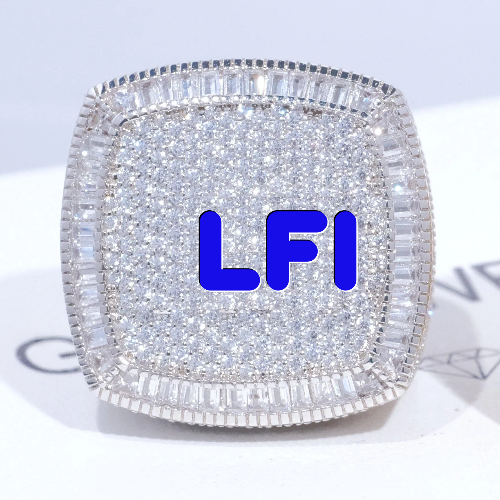 CUSTOM LETTER 3D ICED RING