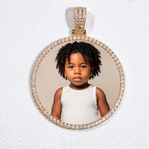 MEDIUM 3D CIRCLE CUSTOM PICTURE PENDANT