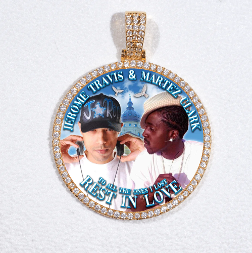 MEDIUM 3D CIRCLE CUSTOM PICTURE PENDANT