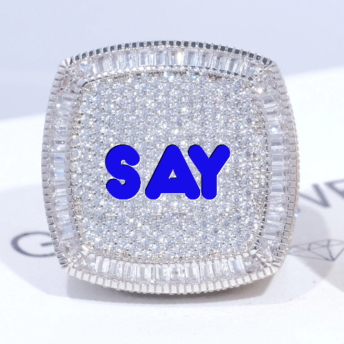 CUSTOM LETTER 3D ICED RING