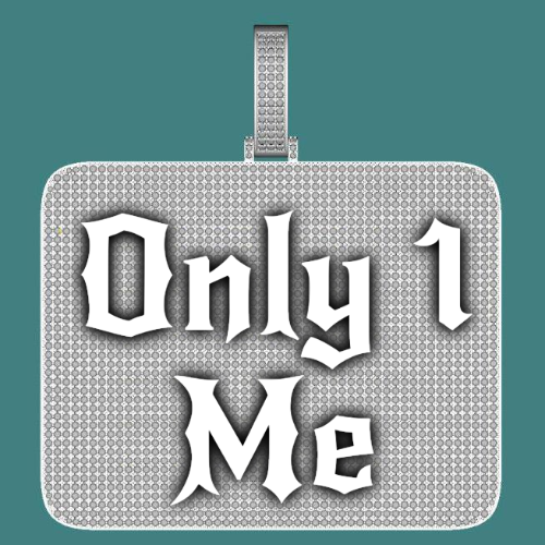 CUSTOM LETTER NECKLACE 3D BIG SQUARE