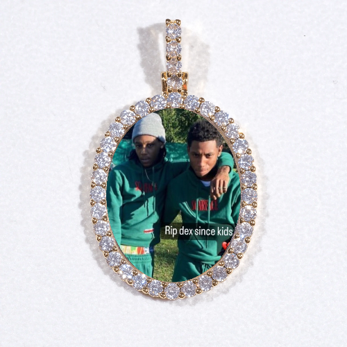 3D Oval Custom Picture Pendant