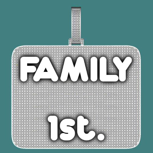 CUSTOM LETTER NECKLACE 3D BIG SQUARE