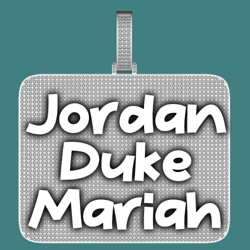 CUSTOM LETTER NECKLACE 3D BIG SQUARE