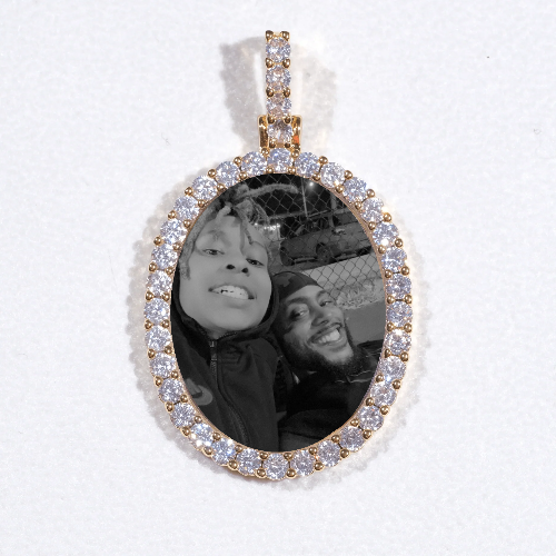 3D Oval Custom Picture Pendant