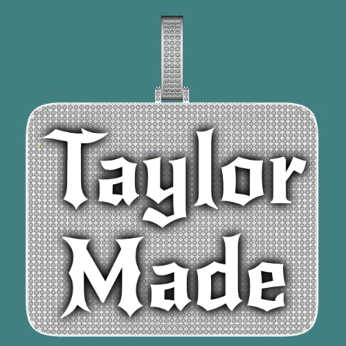 CUSTOM LETTER NECKLACE 3D BIG SQUARE