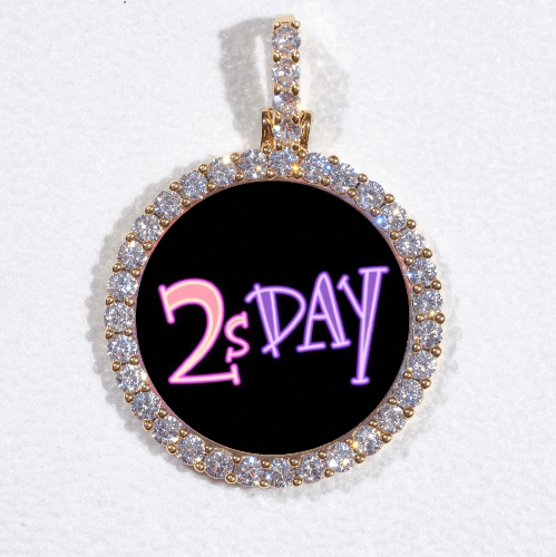 3D CIRCLE CUSTOM PICTURE PENDANT SMALL SIZE