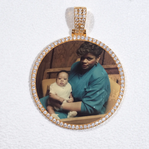 MEDIUM 3D CIRCLE CUSTOM PICTURE PENDANT