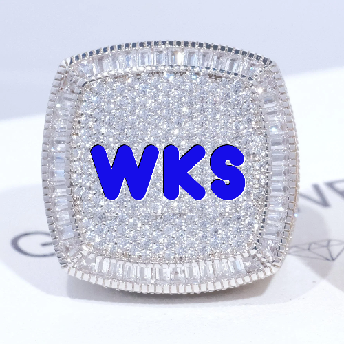 CUSTOM LETTER 3D ICED RING