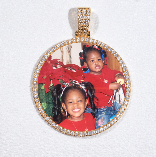 MEDIUM 3D CIRCLE CUSTOM PICTURE PENDANT