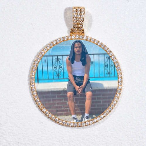 MEDIUM 3D CIRCLE CUSTOM PICTURE PENDANT