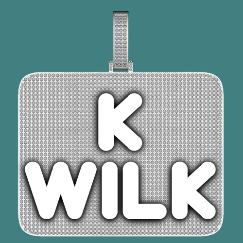 CUSTOM LETTER NECKLACE 3D BIG SQUARE