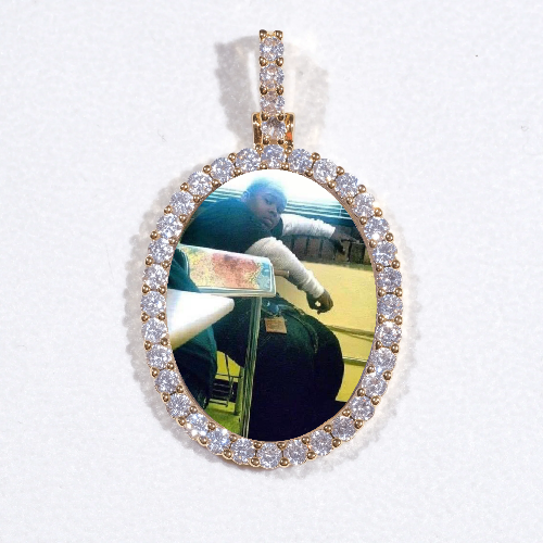 3D Oval Custom Picture Pendant