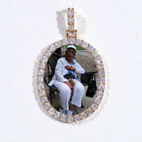 3D Oval Custom Picture Pendant
