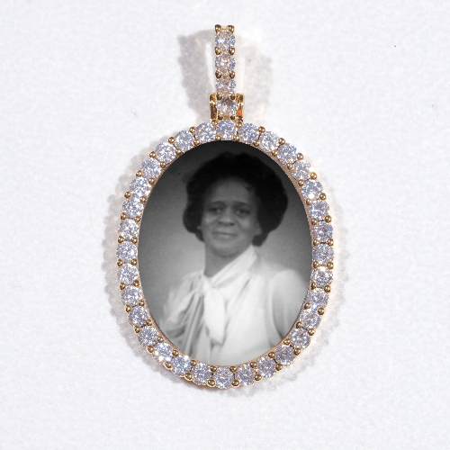 3D Oval Custom Picture Pendant