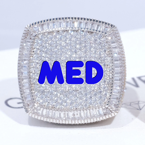 CUSTOM LETTER 3D ICED RING