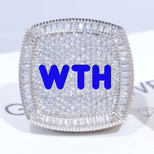 CUSTOM LETTER 3D ICED RING