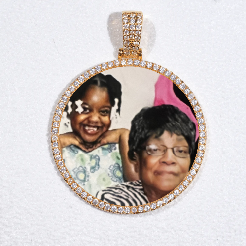 MEDIUM 3D CIRCLE CUSTOM PICTURE PENDANT