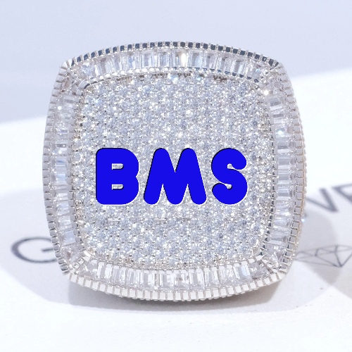CUSTOM LETTER 3D ICED RING