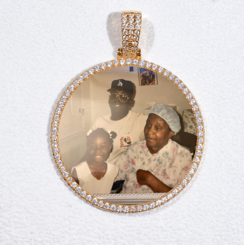 MEDIUM 3D CIRCLE CUSTOM PICTURE PENDANT