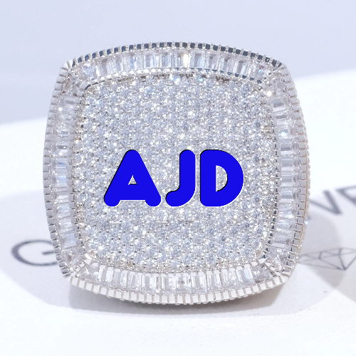 CUSTOM LETTER 3D ICED RING