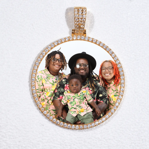 MEDIUM 3D CIRCLE CUSTOM PICTURE PENDANT