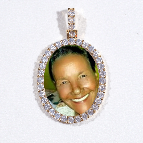 3D Oval Custom Picture Pendant