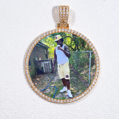MEDIUM 3D CIRCLE CUSTOM PICTURE PENDANT
