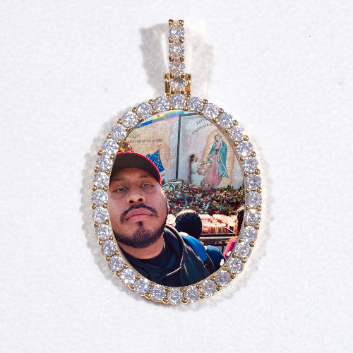 3D Oval Custom Picture Pendant