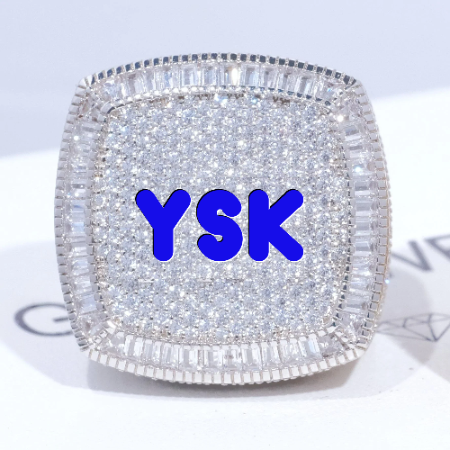 CUSTOM LETTER 3D ICED RING