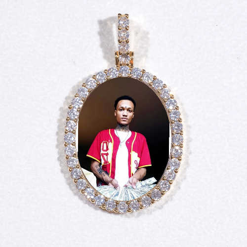 3D Oval Custom Picture Pendant