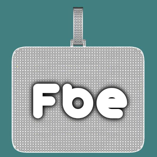 CUSTOM LETTER NECKLACE 3D BIG SQUARE