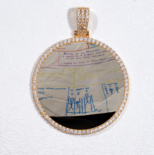MEDIUM 3D CIRCLE CUSTOM PICTURE PENDANT