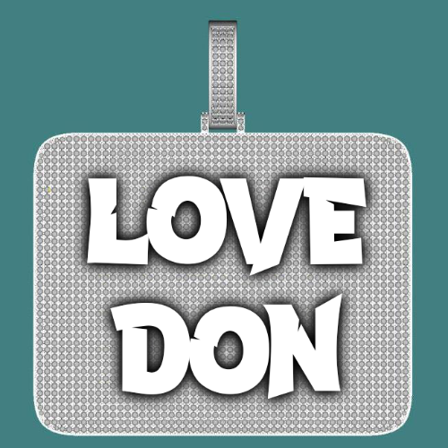 CUSTOM LETTER NECKLACE 3D BIG SQUARE